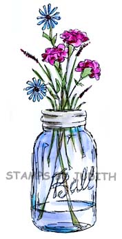 O-114-HK Flowers in a Jar